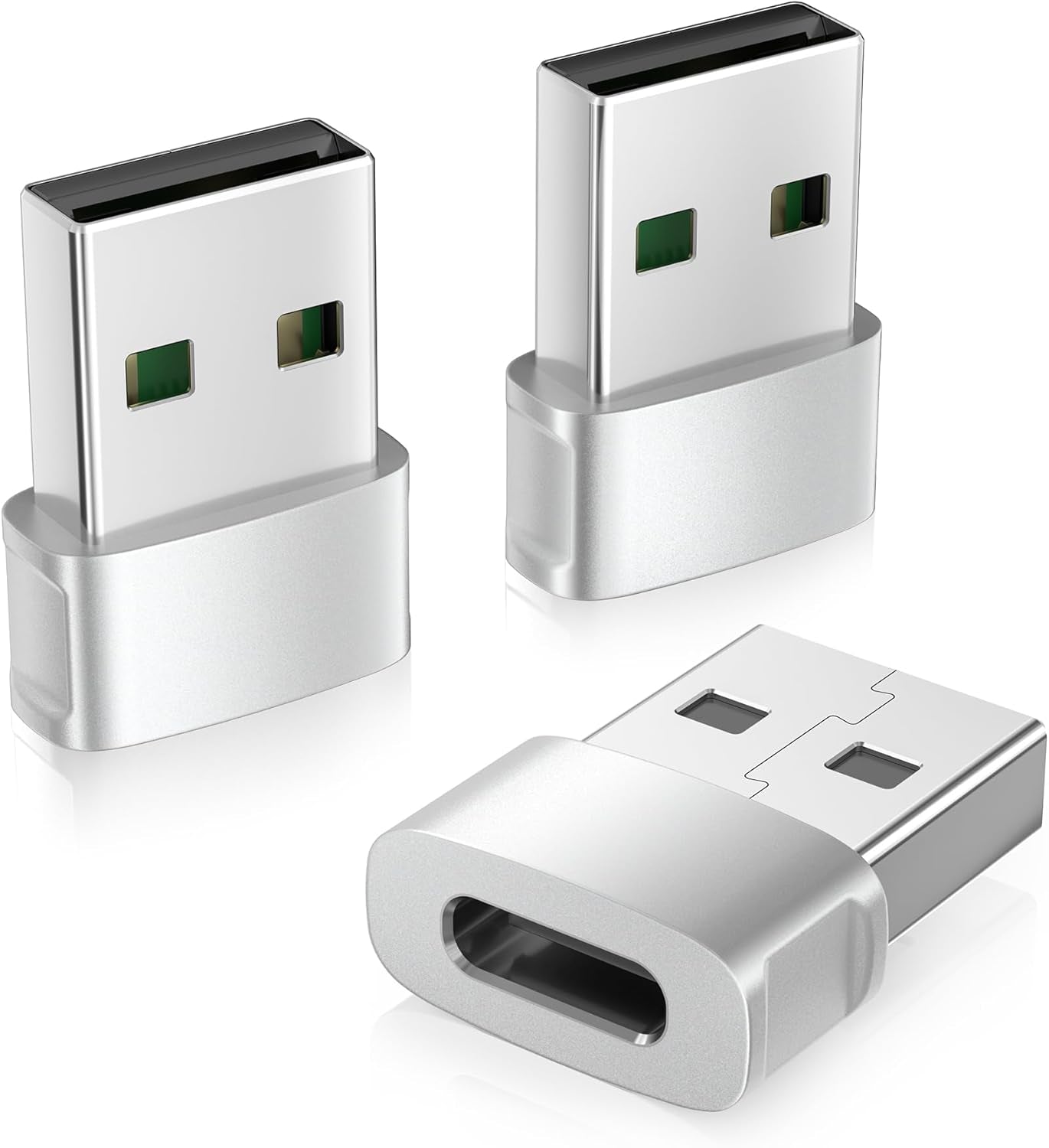for Iphone 17 16 Car Charger Adapter 3Pack,Usb Male to USB C Female Adapter,Type C Cable Converter for Apple Air 16E 15 Pro Max Plus,Iwatch 11 10,Airpods Pro 3,Ipad Mini,Samsung Galaxy S25